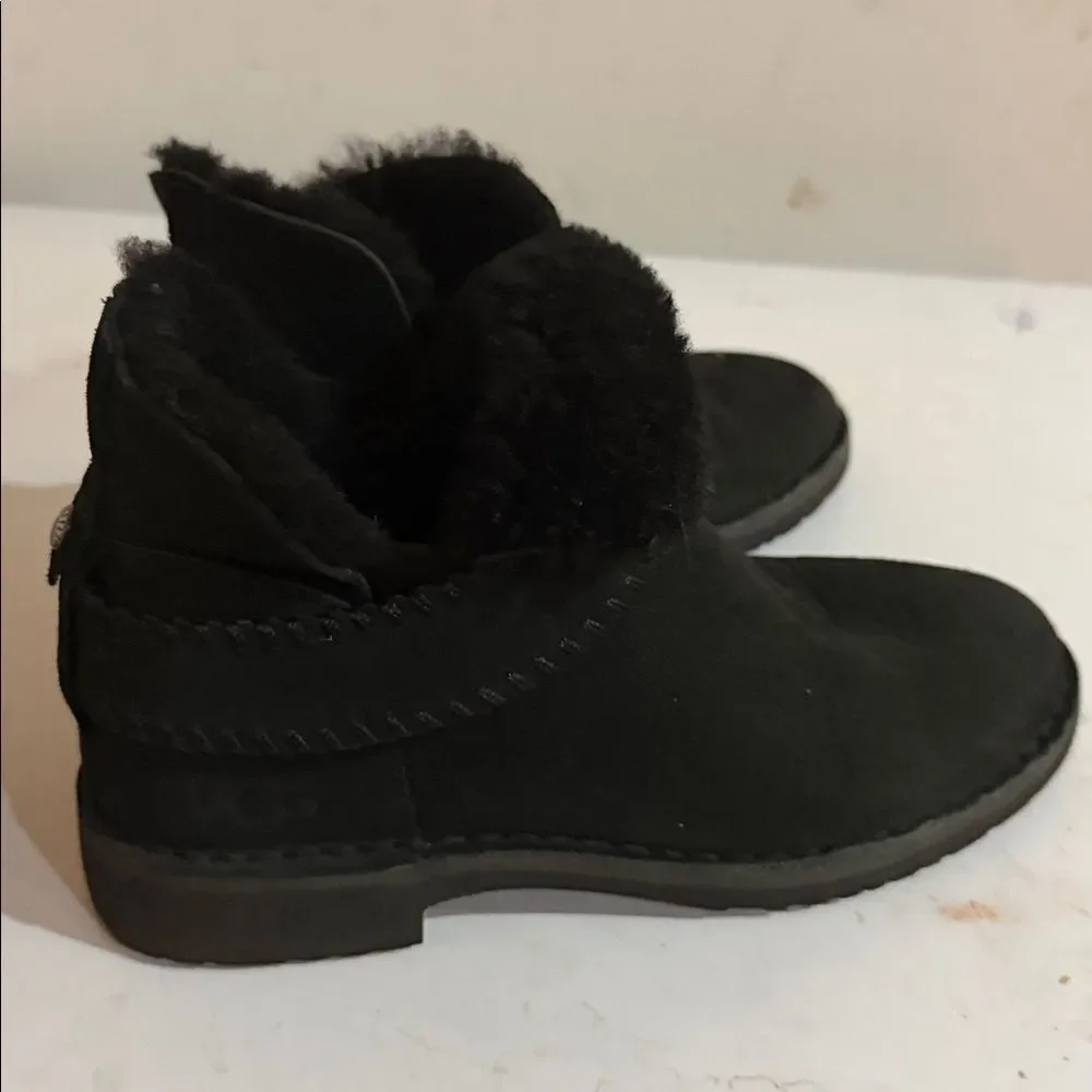 UGG Kids Black Suede Boots